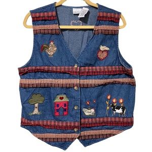 Vintage Bobbie Brooks Farm Denim Vest